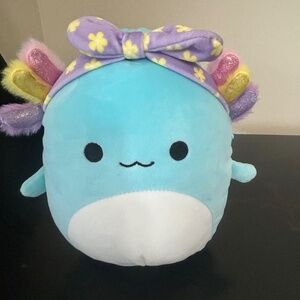 Squishmallows - Irina Blue Axolotl with Daisy Bandana. Easter 2024